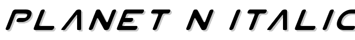 Planet N Italic font